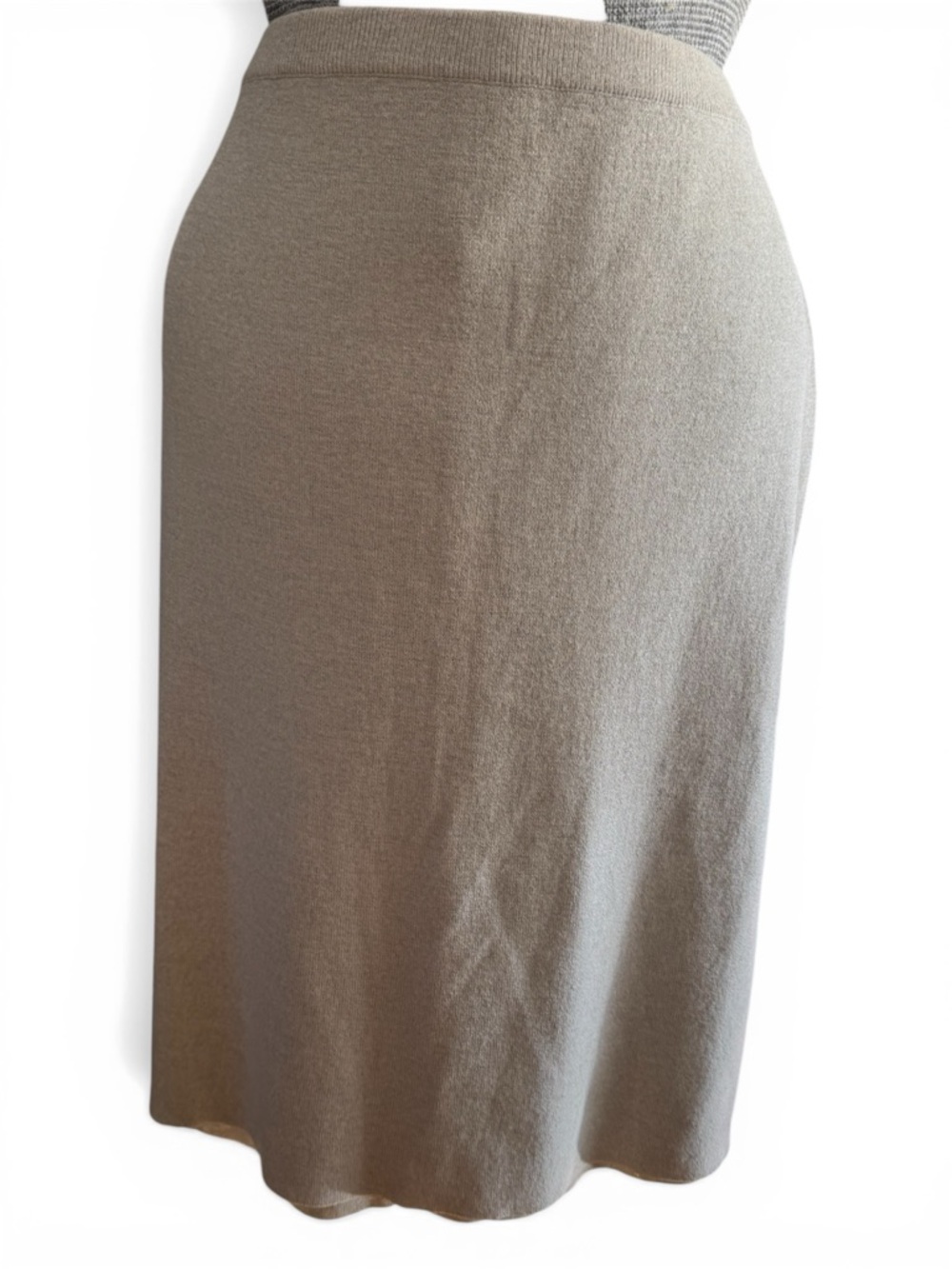 Eileen Fisher Oatmeal Knit  Skirt - Picture 2 of 5